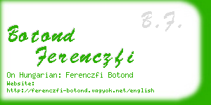 botond ferenczfi business card